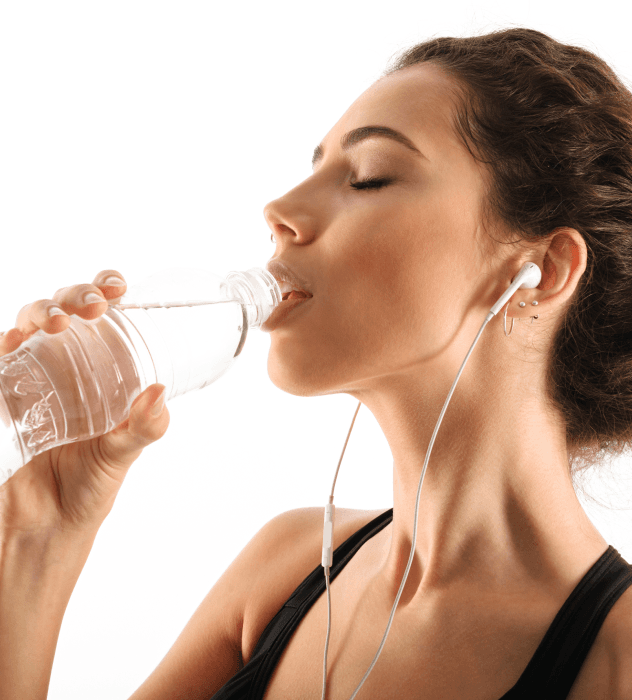 Woman drinking water